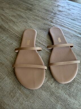 TKEES ( never worn) Minimal Double-Strap Slide Sandals
